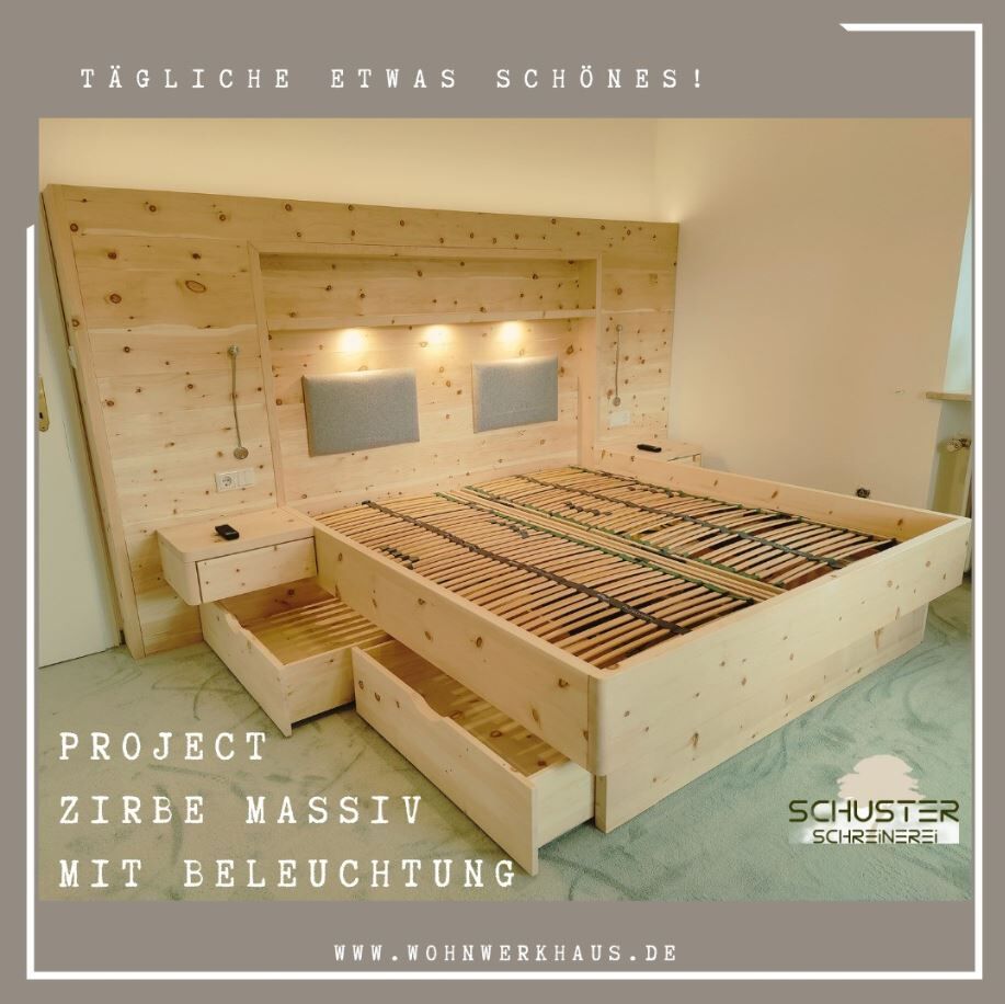 Zirbenbett Modell Individuell Individuelle Fertigungen aus Zirbe